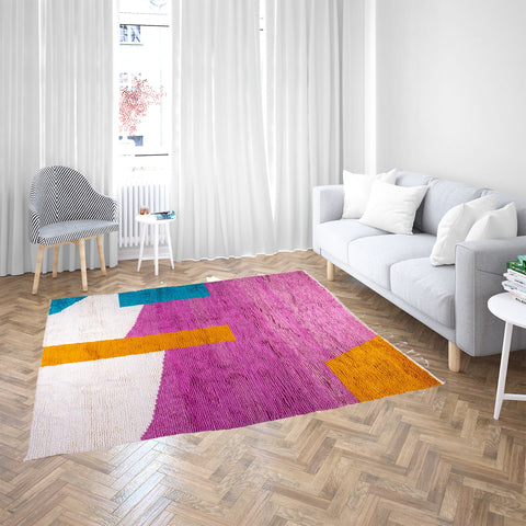 Vibrant Modern Moroccan Rug with Bold Color Blocks Vibrant Modern Moroccan Rug with Bold Color Blocks