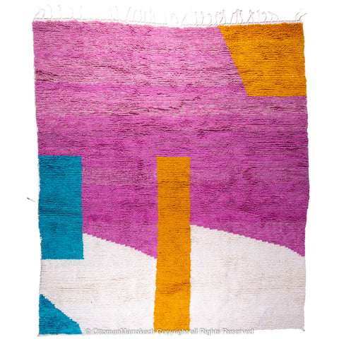 Vibrant Modern Moroccan Rug with Bold Color Blocks Vibrant Modern Moroccan Rug with Bold Color Blocks