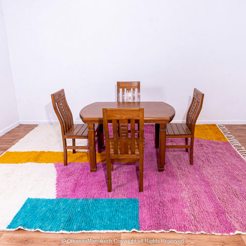 Vibrant Modern Moroccan Rug with Bold Color Blocks Vibrant Modern Moroccan Rug with Bold Color Blocks