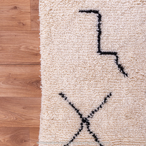 Classic Berber Diamond Rug in Black & White Classic Berber Diamond Rug in Black & White