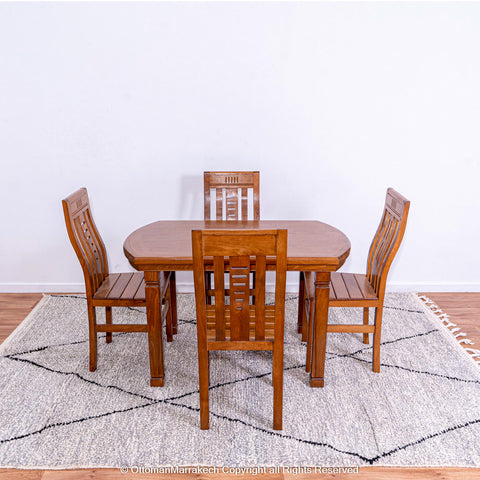 Gray Berber Rug with Minimalist Diamond Pattern Gray Berber Rug with Minimalist Diamond Pattern