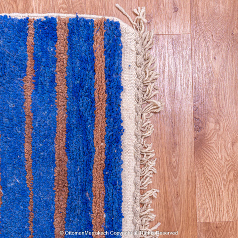 Abstract Striped and Block Rug with Desert Hues Abstract Striped and Block Rug with Desert Hues