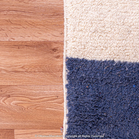 Abstract Striped and Block Rug with Desert Hues Abstract Striped and Block Rug with Desert Hues