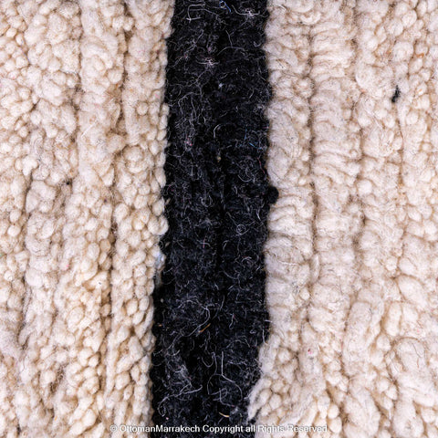 Authentic Moroccan Berber Rug with Black Diamond Accents Authentic Moroccan Berber Rug with Black Diamond Accents