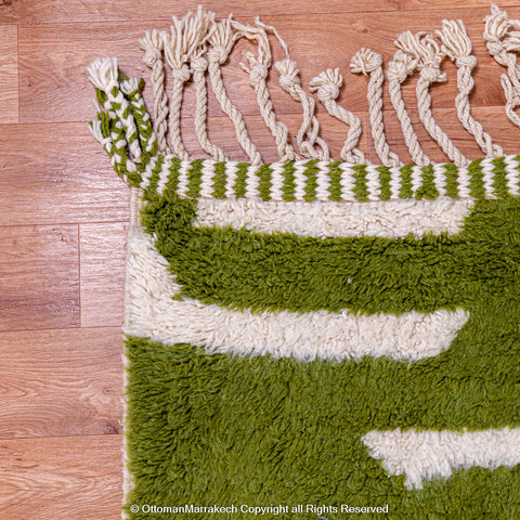 Olive Green Abstract Moroccan Wool Rugs Olive Green Abstract Moroccan Wool Rugs