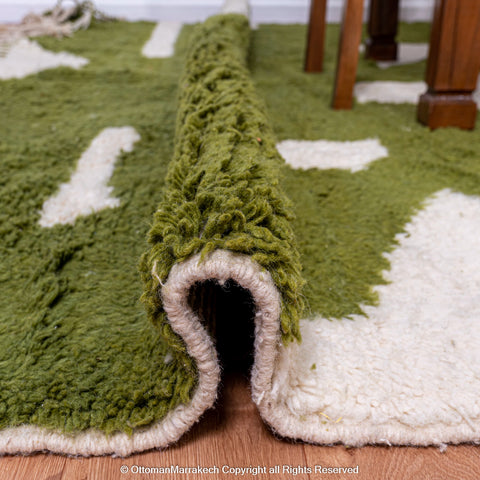 Olive Green Abstract Moroccan Wool Rugs Olive Green Abstract Moroccan Wool Rugs