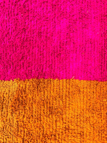 Modern Pink Moroccan Rug with Brown and Blue Accents Modern Pink Moroccan Rug with Brown and Blue Accents