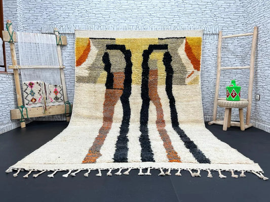 Desert Tree Moroccan Rug - Handwoven Wool Art Piece