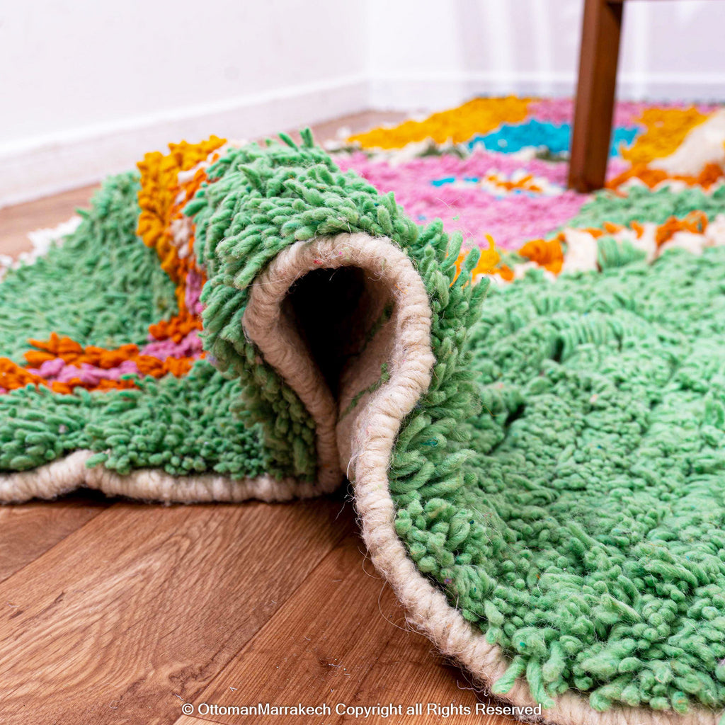 Vibrant Prism Moroccan Berber Rug with Bold Geometric Patterns