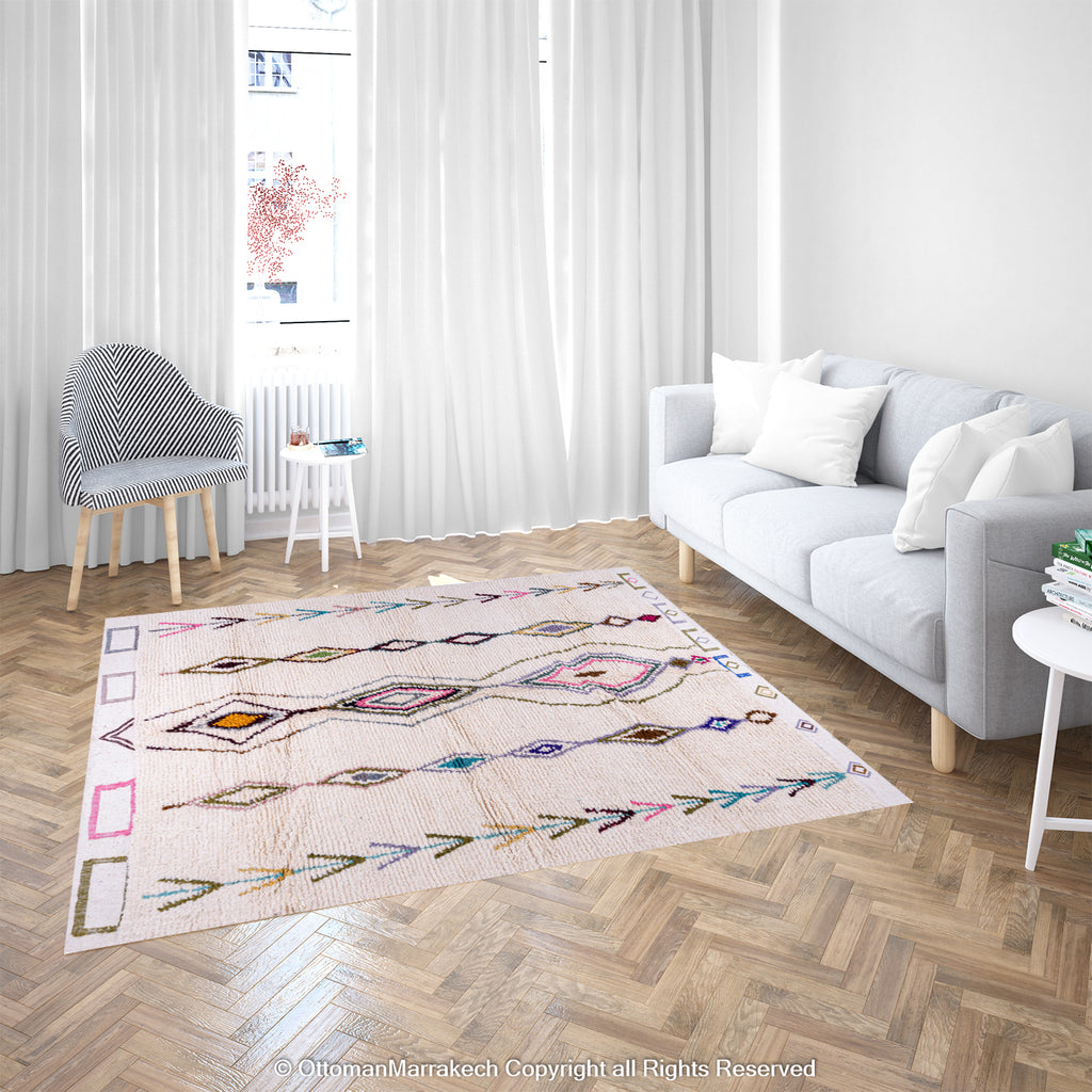 Moroccan Geometric Rug: Sleek Patterns for Contemporary Spaces