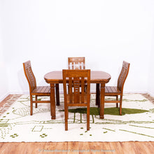 Load image into Gallery viewer, Green and White Moroccan Wool Rug with Abstract Desert and Cactus Motifs