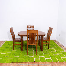 Load image into Gallery viewer, Bright Green Beni Ourain Moroccan Wool Rug – Brick Pattern Design