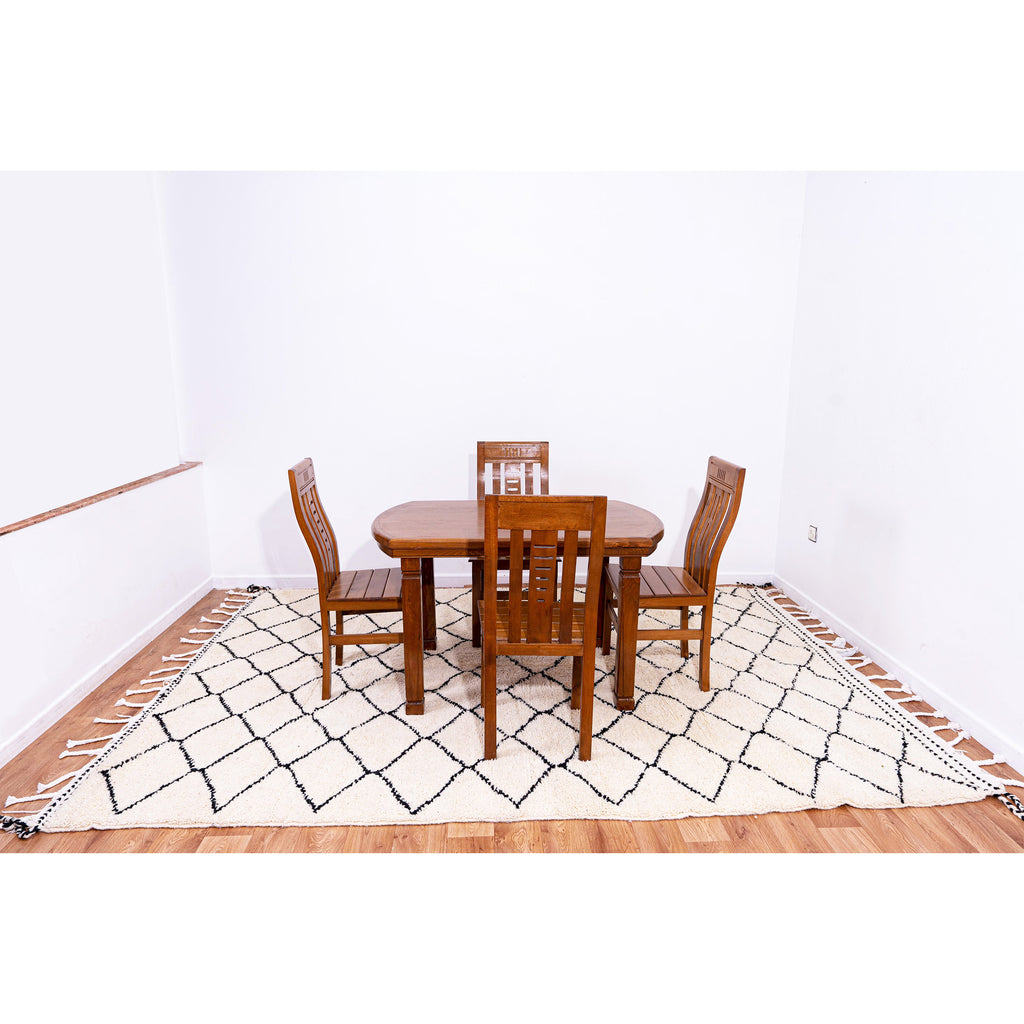 Classic Moroccan Diamond Trellis Wool Rug