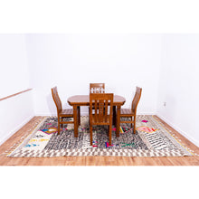 Load image into Gallery viewer, Multicolored Moroccan Wool Rug with Geometric Diamond Patterns