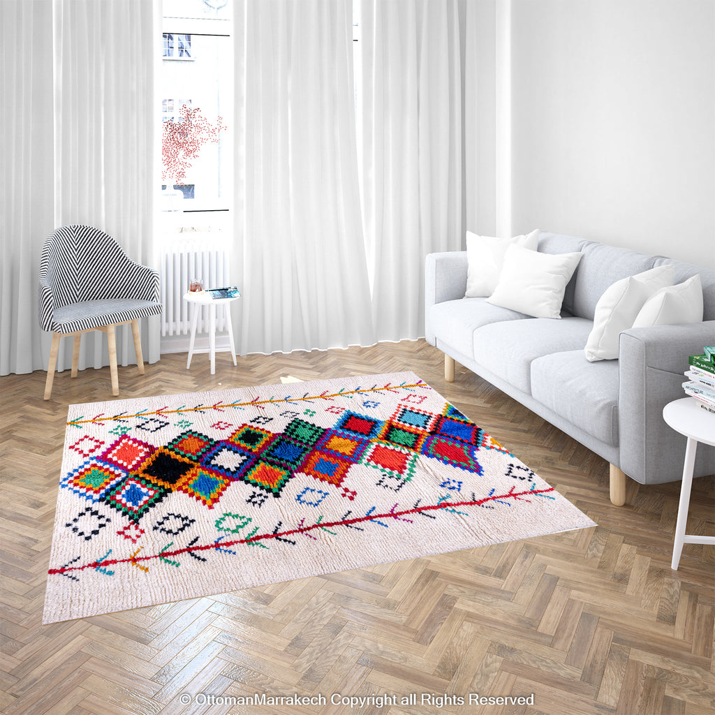 Contemporary Moroccan Area Rug for Stylish Interiors