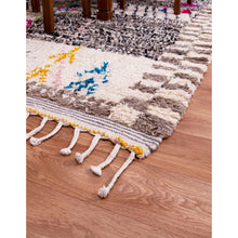 Load image into Gallery viewer, Multicolored Moroccan Wool Rug with Geometric Diamond Patterns