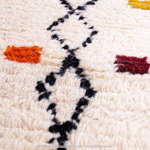 Load image into Gallery viewer, Autumn Leaves – White Moroccan Wool Rug with Colorful Berber Abstract and Leaf Motifs