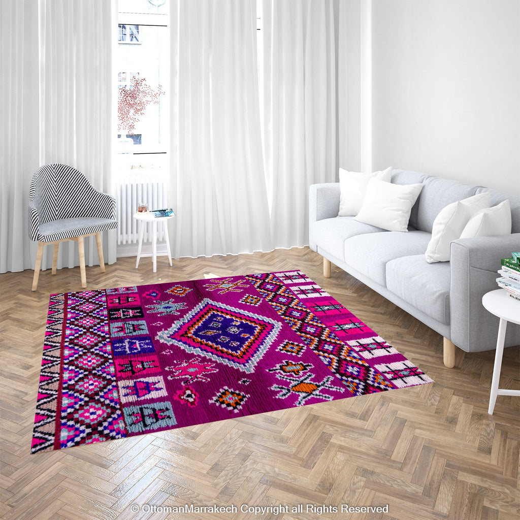 Moroccan Lattice Rug: Intricate Detailing for Sophisticated Spaces