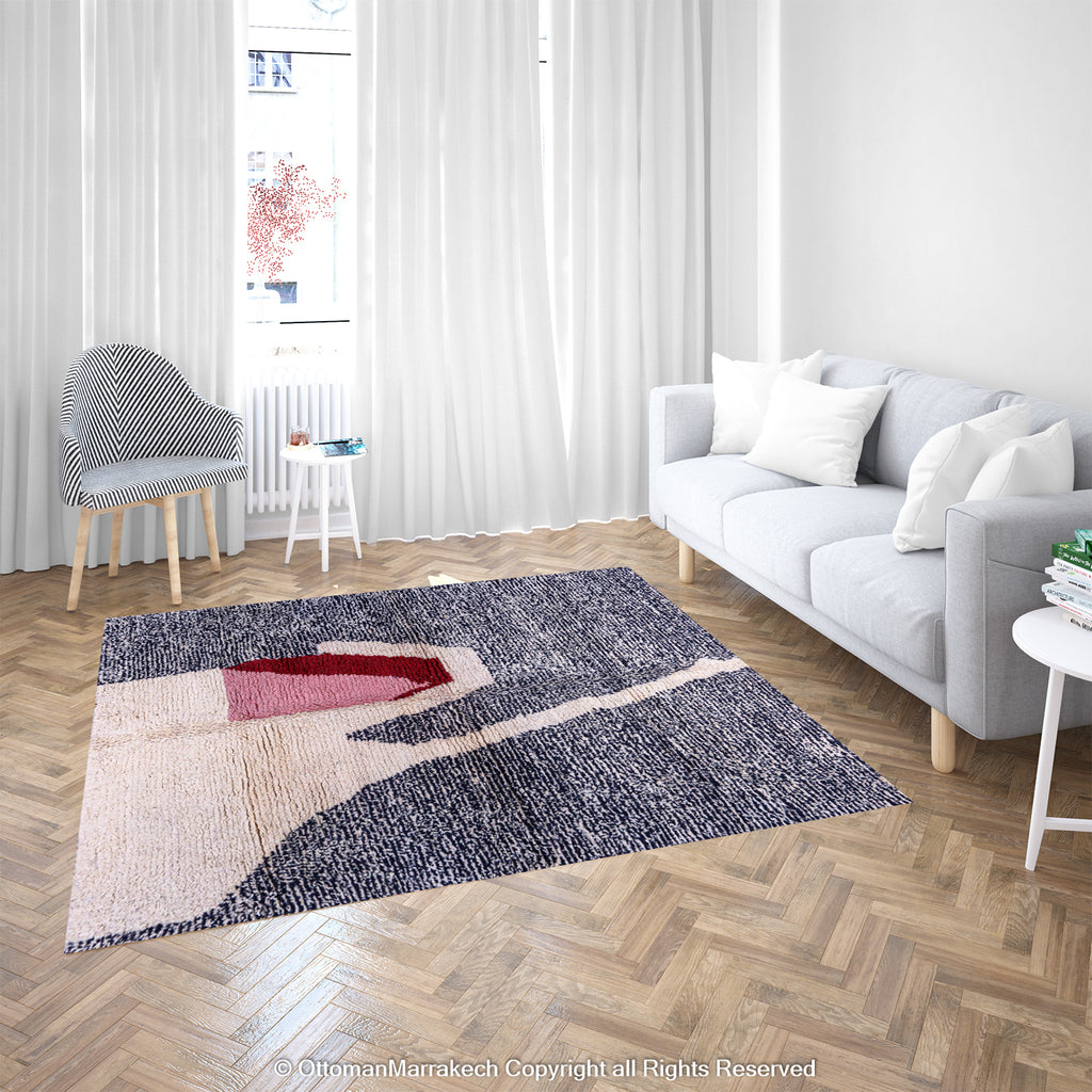 Moroccan Beni Ourain Rug: Luxurious Texture for Chic Interiors