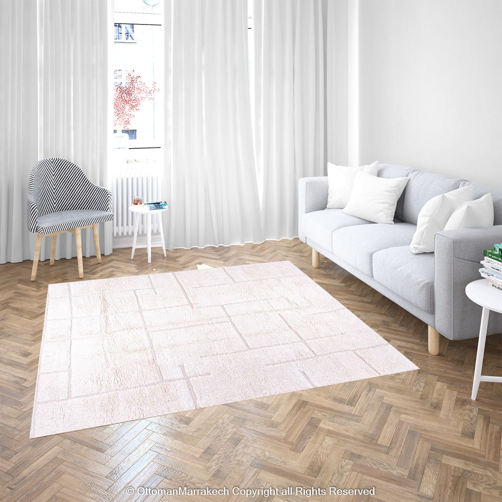 Moroccan Lattice Rug: Intricate Detailing and Elegant Style