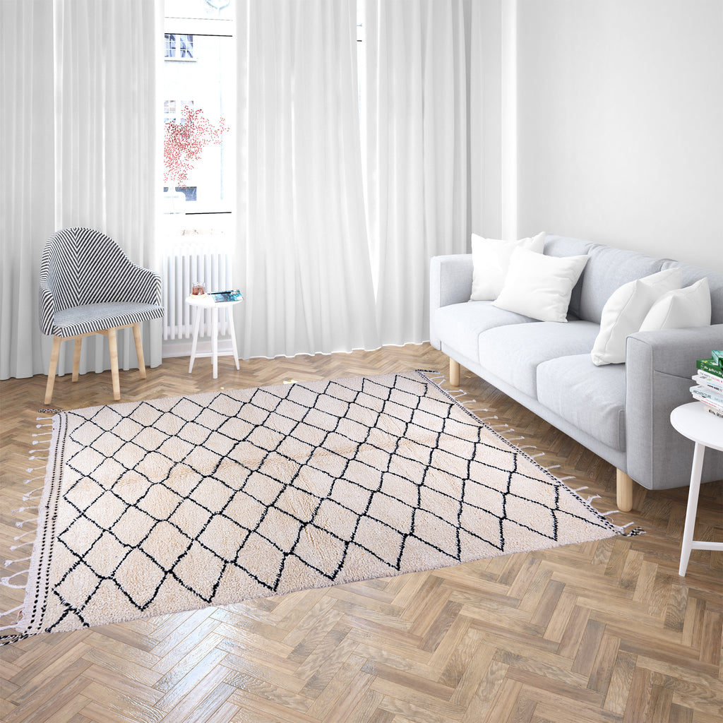 Classic Moroccan Diamond Trellis Wool Rug