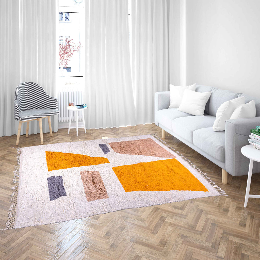 Moroccan Tassel Rug: Playful Accents for Contemporary Spaces