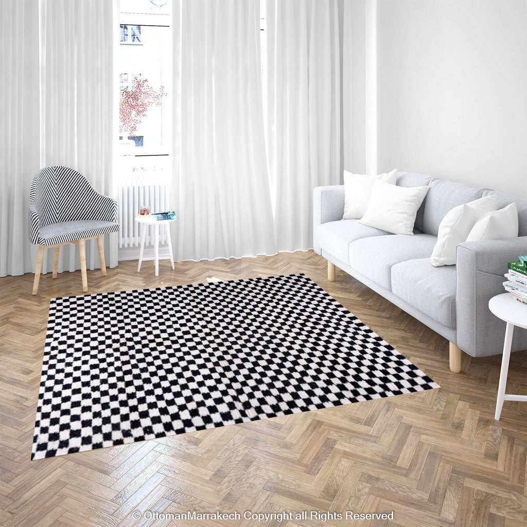 Moroccan Black and White Rug: Timeless Contrast and Sophistication