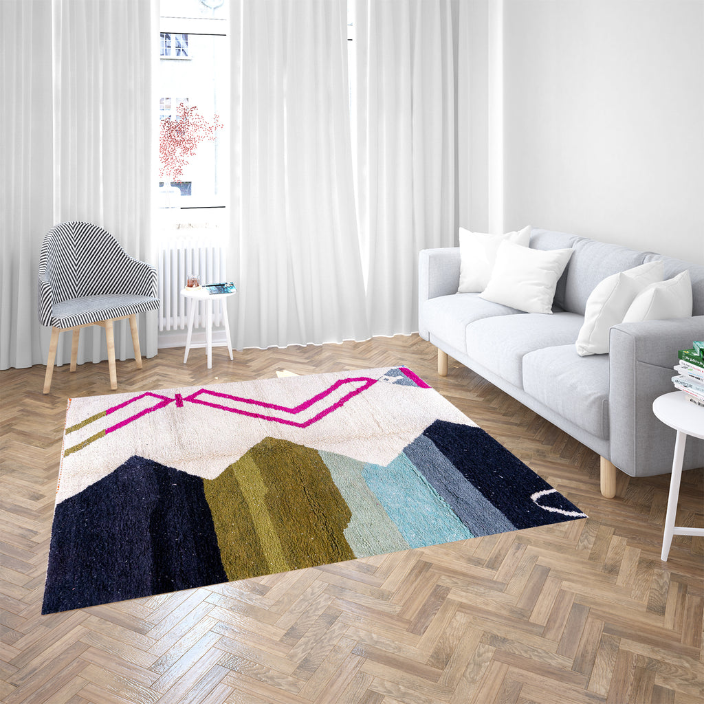 Moroccan Fringe Rug: Boho Chic with Modern Appeal