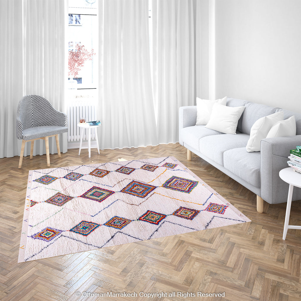 Moroccan Design Rug in Fresh, Contemporary Hues