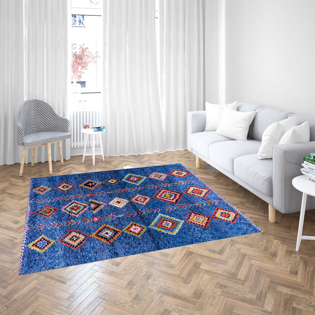 Contemporary Moroccan Runner Rug: Eye-Catching Accent for Hallways