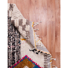 Load image into Gallery viewer, Multicolored Moroccan Wool Rug with Geometric Diamond Patterns