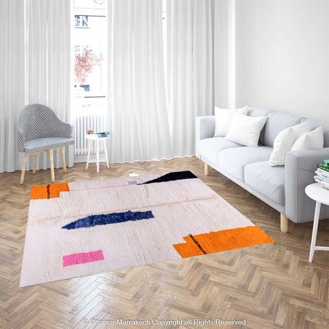 Moroccan White Prism Rug: Antique Appeal for Today's Home