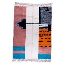 Load image into Gallery viewer, Modern Abstract Moroccan Wool Rug with Bold Color Blocks and Patterns