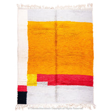 Load image into Gallery viewer, Sunset Horizon – Moroccan Wool Rug with Bold Color Block Design