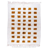 Moroccan Dark Goldenrod Polka Square Rug: Time-Honored Beauty for Today's Home