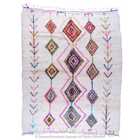 Colorful Diamond Berber Moroccan Rug - Soft and Plush