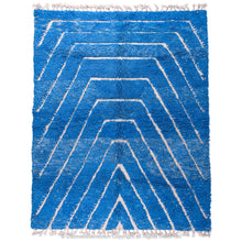 Load image into Gallery viewer, Moroccan Royal Blue Rug: Durable Style for Contemporary Patios