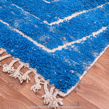 Load image into Gallery viewer, Moroccan Royal Blue Rug: Durable Style for Contemporary Patios