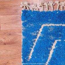 Load image into Gallery viewer, Moroccan Royal Blue Rug: Durable Style for Contemporary Patios