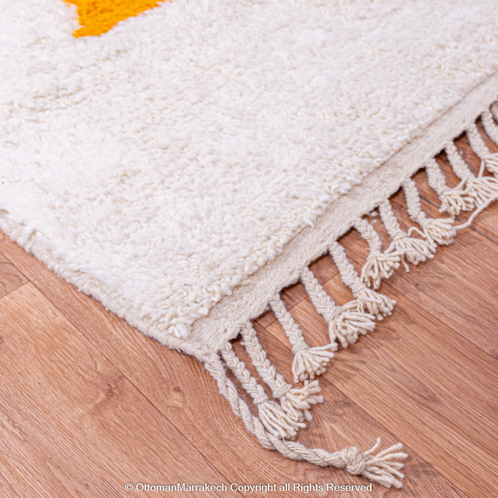 Moroccan Tassel Rug: Playful Accents for Contemporary Spaces