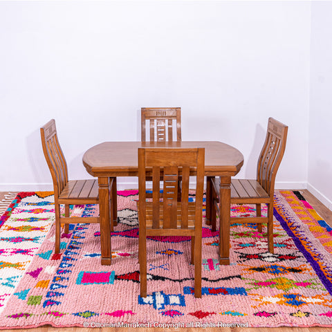 Vibrant Pink Moroccan Berber Rug