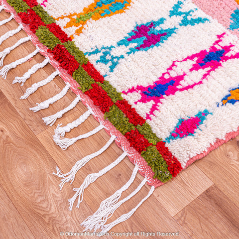 Vibrant Pink Moroccan Berber Rug