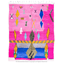 Load image into Gallery viewer, Pink Berber Symbols Rug with Desert Hues