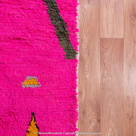 Pink Berber Symbols Rug with Desert Hues