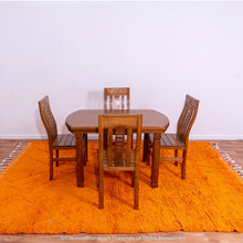 Load image into Gallery viewer, Moroccan Diamond Neon Carrot Rug: Diamond Shapes and Orange Neon Carrot Color