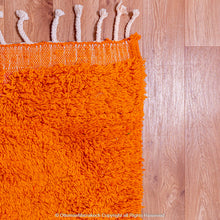 Load image into Gallery viewer, Moroccan Diamond Neon Carrot Rug: Diamond Shapes and Orange Neon Carrot Color