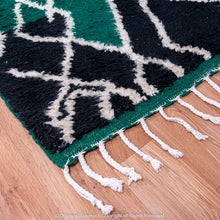 Load image into Gallery viewer, Green Atlas-Inspired Berber Rug: Bohemian Flair with Modern Appeal