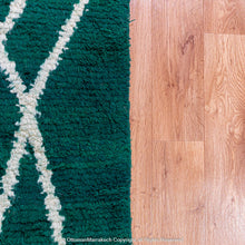 Load image into Gallery viewer, Green Atlas-Inspired Berber Rug: Bohemian Flair with Modern Appeal