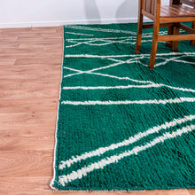 Load image into Gallery viewer, Green Atlas-Inspired Berber Rug: Bohemian Flair with Modern Appeal