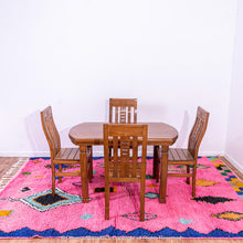 Load image into Gallery viewer, Pink Moroccan Berber Rug with Geometric Diamond and Atlas Motifs